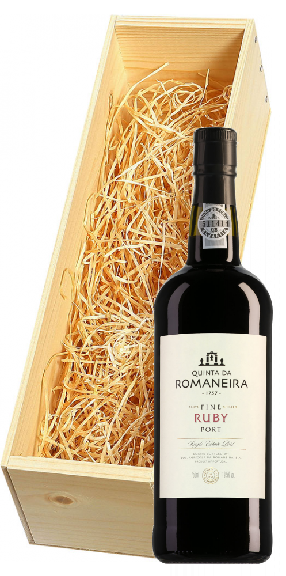 Wijnkist met Quinta da Romaneira Fine Ruby Port